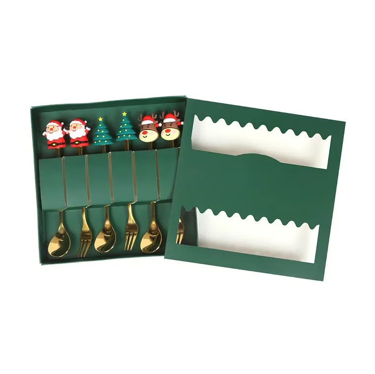CUBIERTOS NAVIDEÑOS JUEGO KASPI