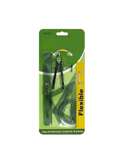 JUEGO DE GEOMETRIA FLEXIBLE 6 PIEZAS